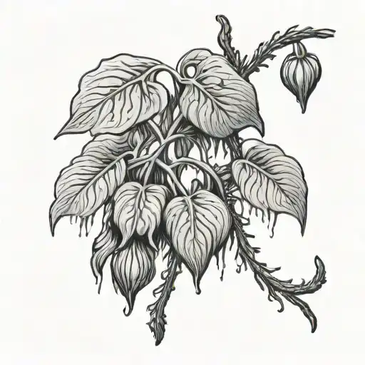 Dicentra Plant With Blood Dripping