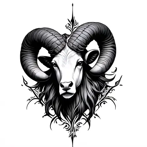 Aries Zodiac Gothic Style