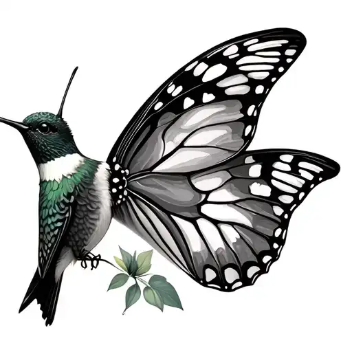 Butterfly And Hummingbird