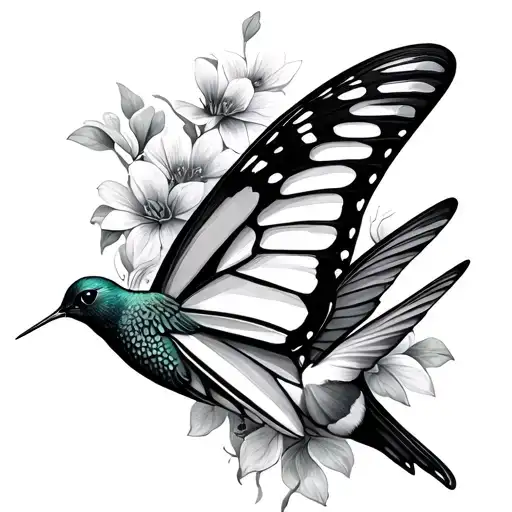 Butterfly And Hummingbird