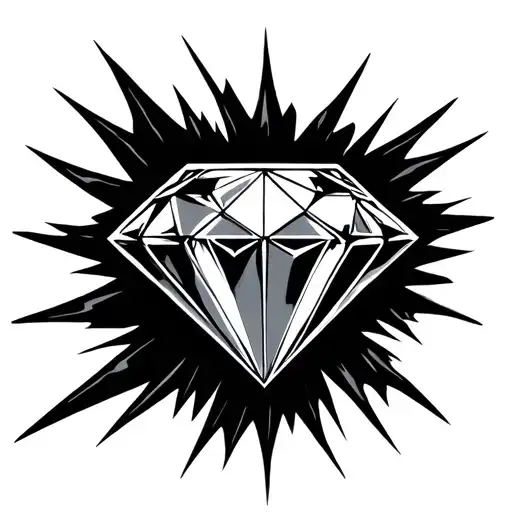 Diamond With Hang Reaching Through