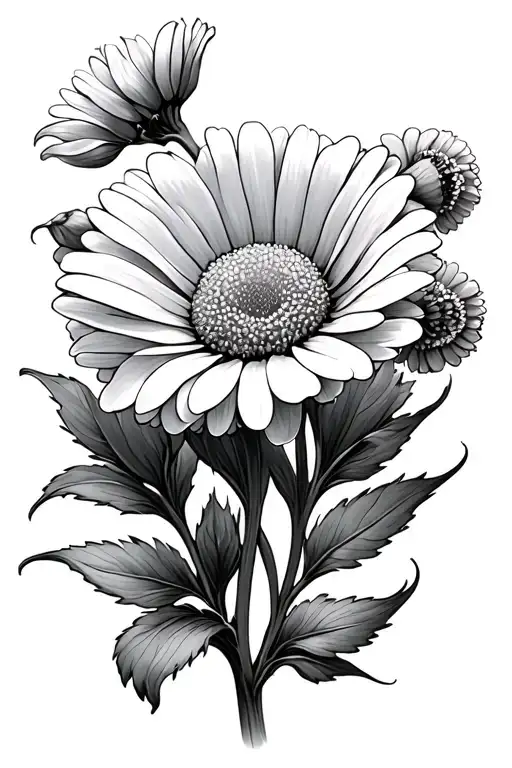 Birth Flower Sweet Pea Or Daisy With Noah In The Stem