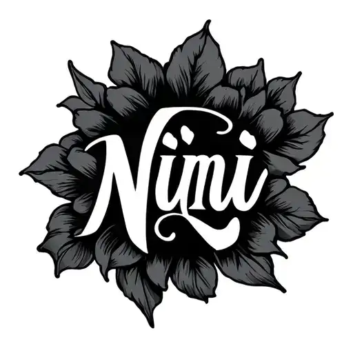 Name Nini In Script Tattoo Design