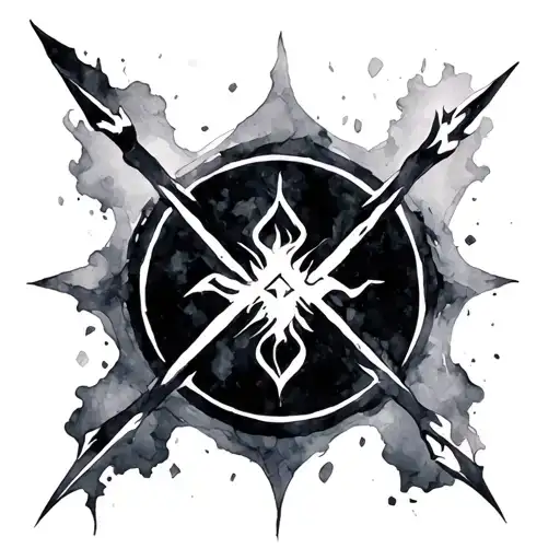 Fire Emblem Byleth Abstract Water Color Sigil Not Charachter