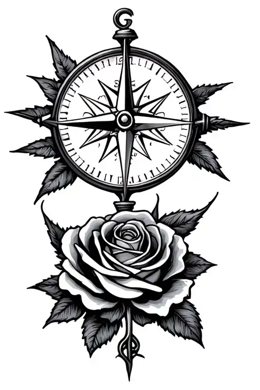 Compass With Rose