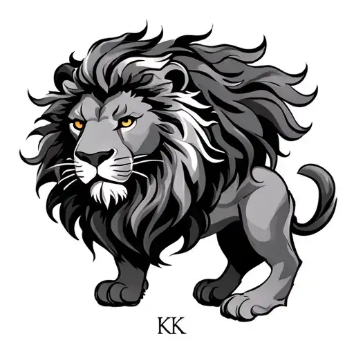 Lion With Initials Kk
