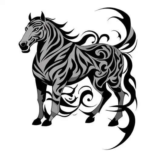Horse And Tiger Tribal