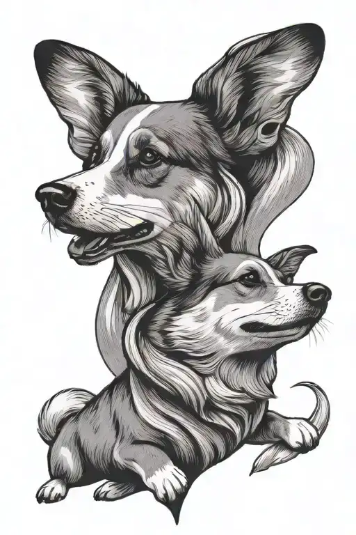 Two Corgis In A Heart