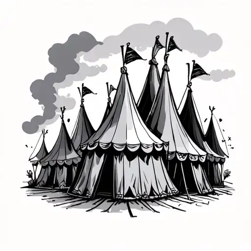 A Group Of Festival Tents