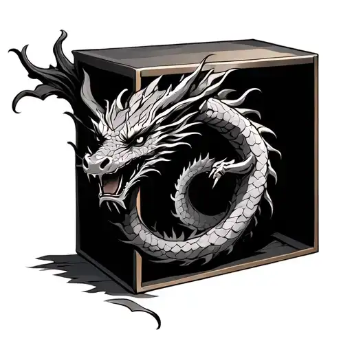 Rectangular Box With Dragon