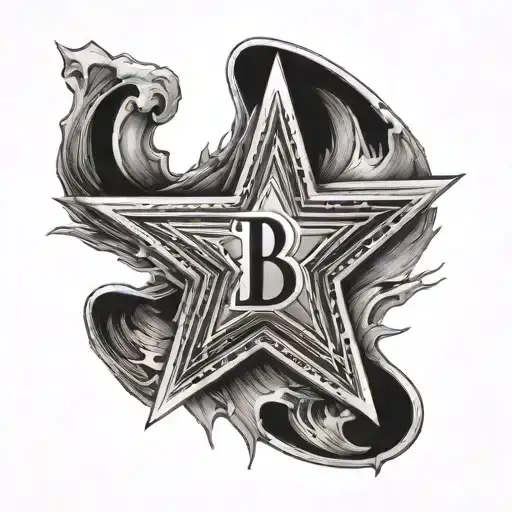 Star With Letter B Inside