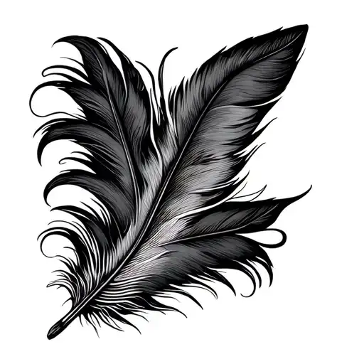 Bird Feather With Maori Celtic Designs