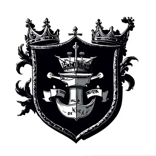 Hms Ark Royal Ships Crest Heraldry Crown