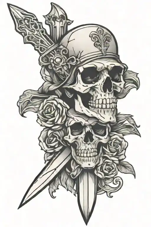 Dagger With Skull