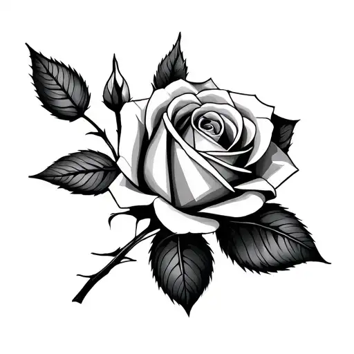 Rose With Geometry Patterns