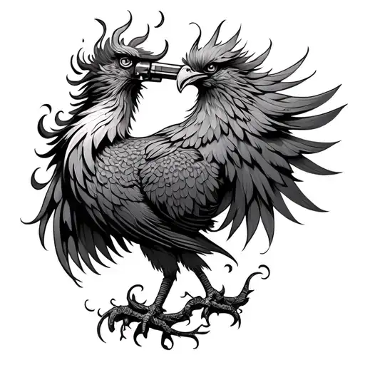 A Fiery Phoenix With A Revolver