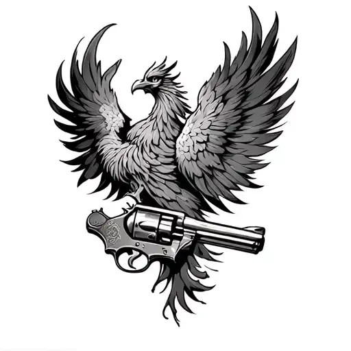 A Fiery Phoenix With A Revolver