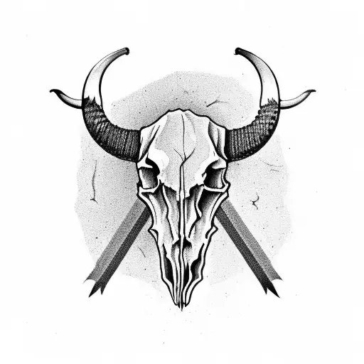 Longhorn Skull Texas Wild Flowers