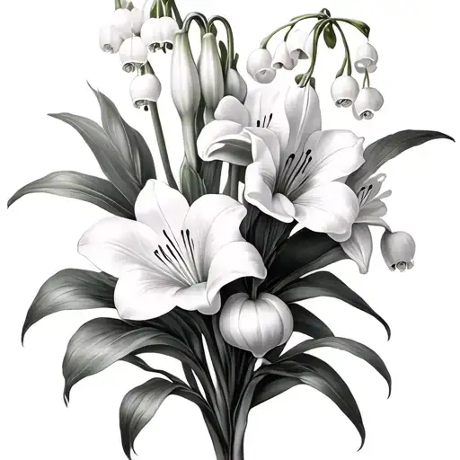 Lily Of The Valley And Gladiolus