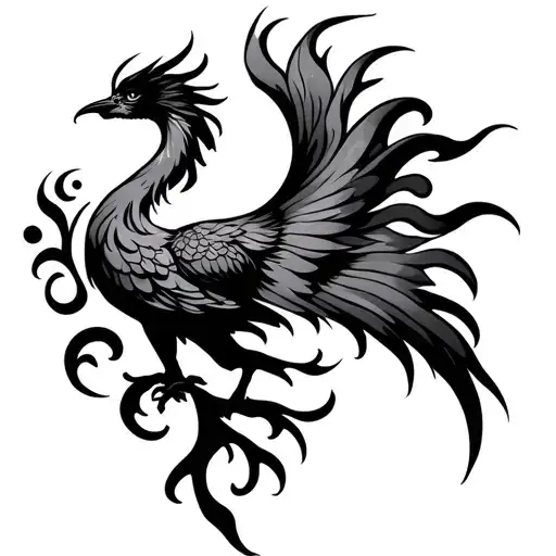 One Phoenix With Flames