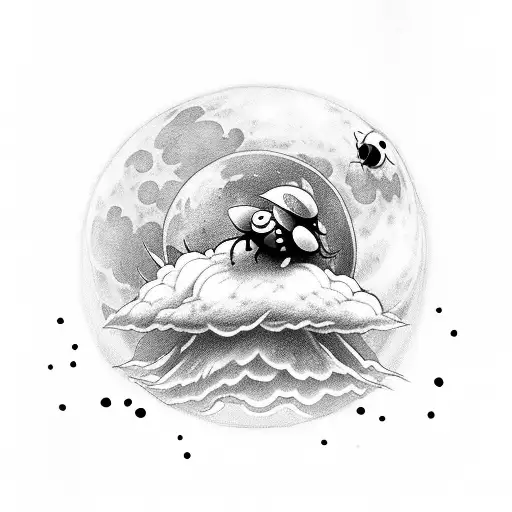 Cloud Lady Bug Moon