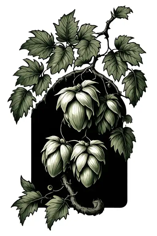 Hop Vine Growing