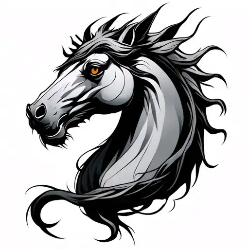 Dragon And Horse Head