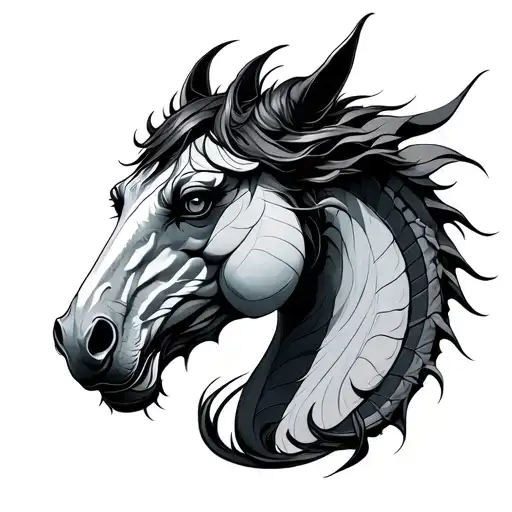 Dragon And Horse Head Separated