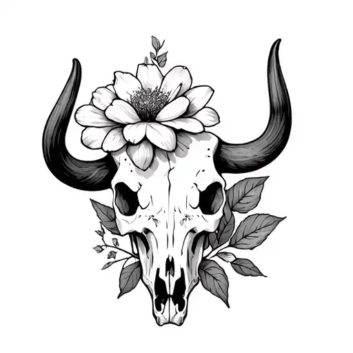 Cow Skull Half Flower Growing