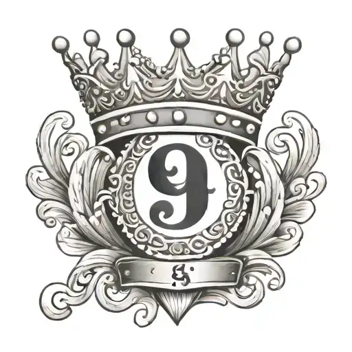 Number 94 With Crown Hanging
