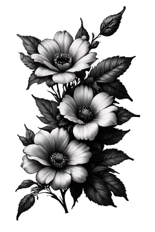 February Birth Month Flowers Wrapped