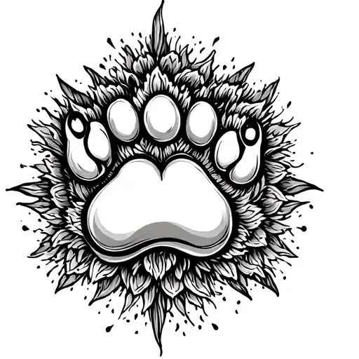 Paw And Self Love And Spiritual Symbol Merging