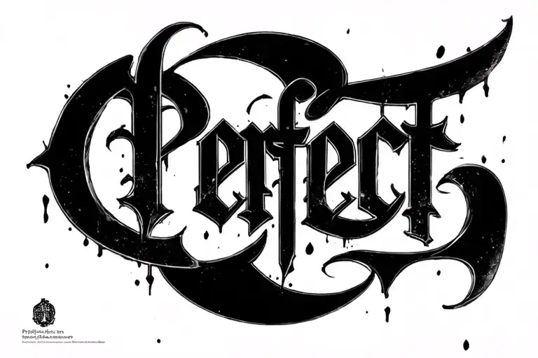 The Word Perfect But Barely Legible In Pieces Falling