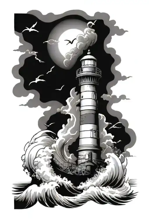 Lighthouse Stormy Condition