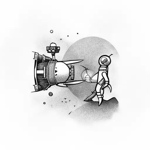 Rocket And Astronaut