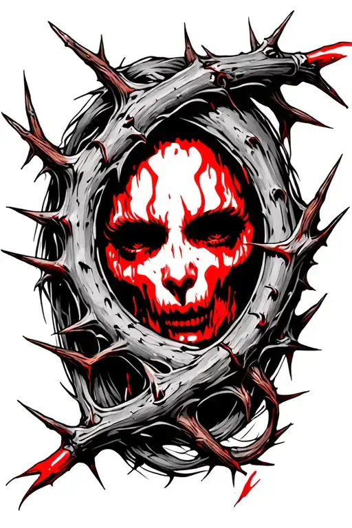 Thorns Piercing Representing The Client's Pain Hurt Torture Bloody