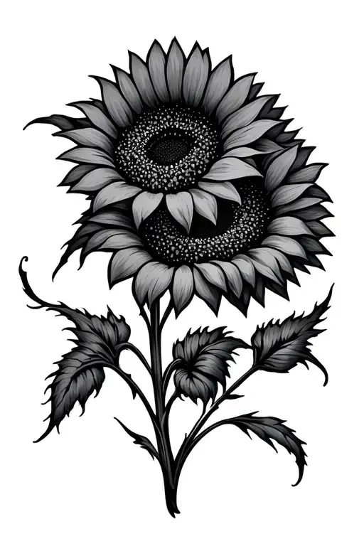 Sunflowers And Pompass Grass Western