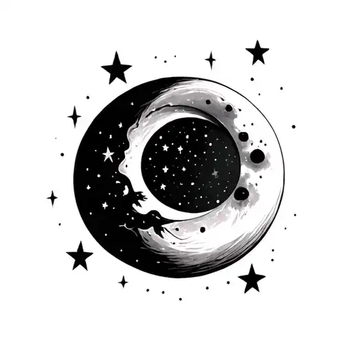 Stars And Moon Minimalist