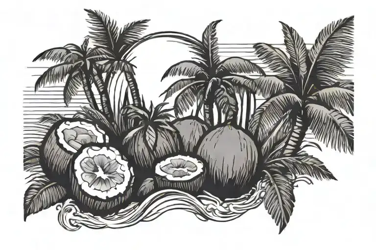Coconut Crushers With Palm Tree