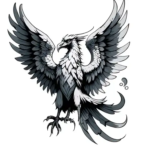 Celtic Phoenix Wings Spread