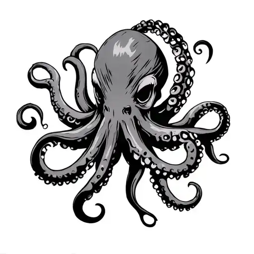 Redwings Logo And Evil Octopus