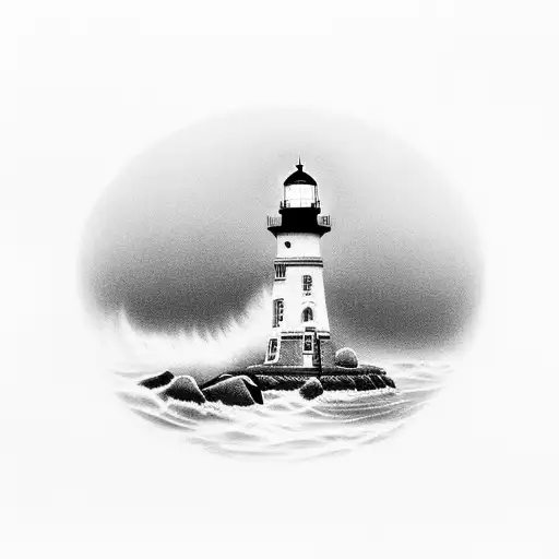 Lighthouse With Fog