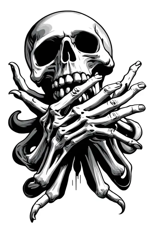 Skeleton Pray Hands