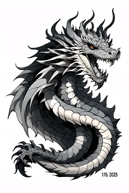 Dragon Wrapped With The Date 17 06 2025