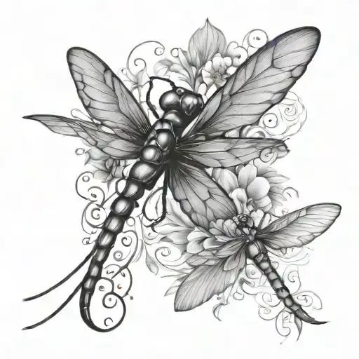 Dragonfly And Hummingbird