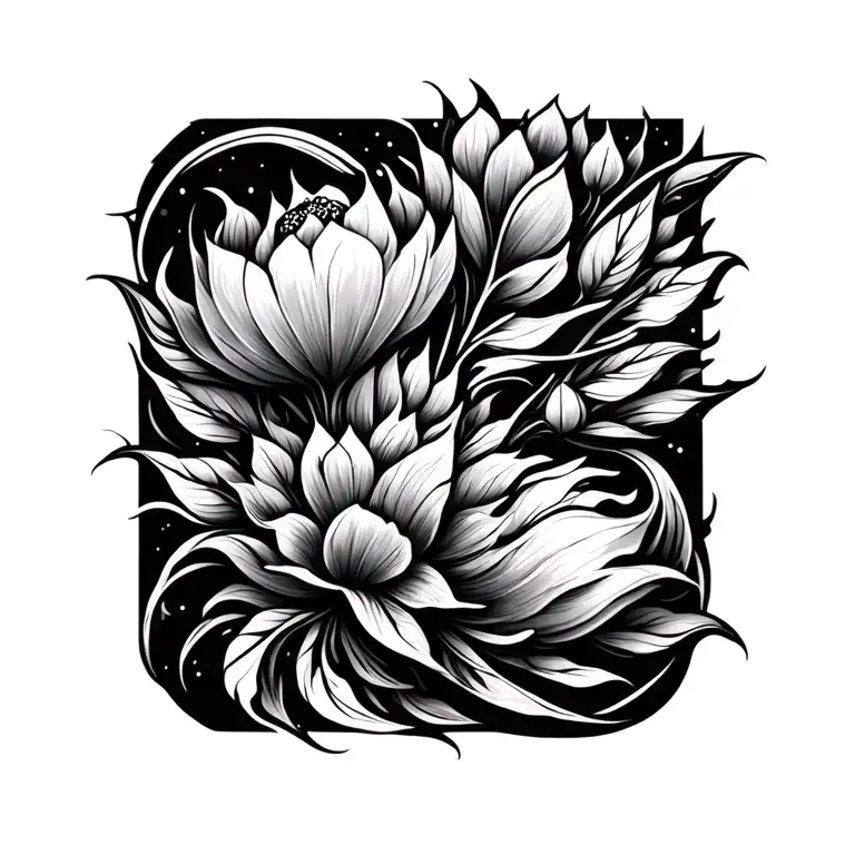 Unalome Design Incorporating Elements