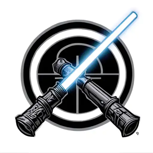 Jedi Order Symbol With Mace Windu's Lightsaber