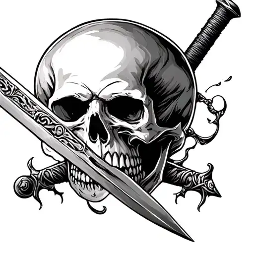 Skull And Sword Stabbing