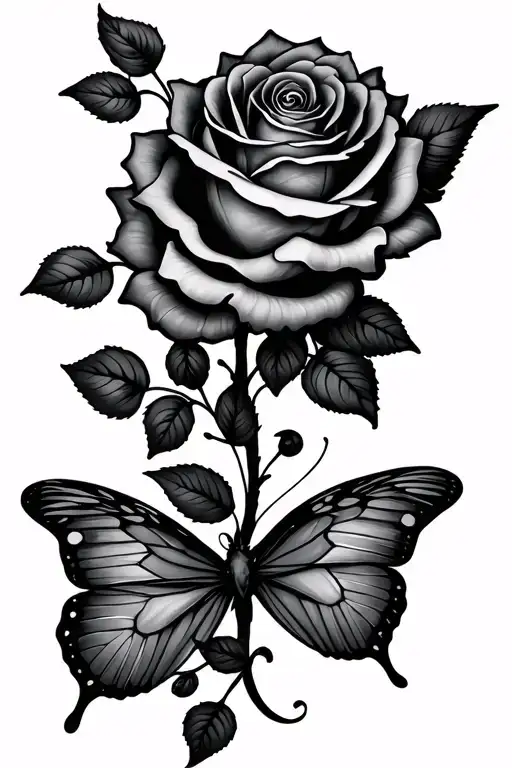 Rose Butterfly Vine Thin Long