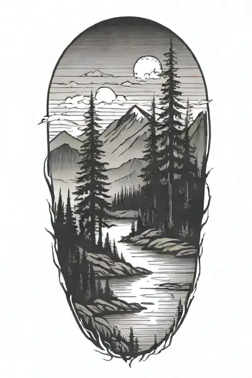 Mountain Lake Trees Pacific Northwest